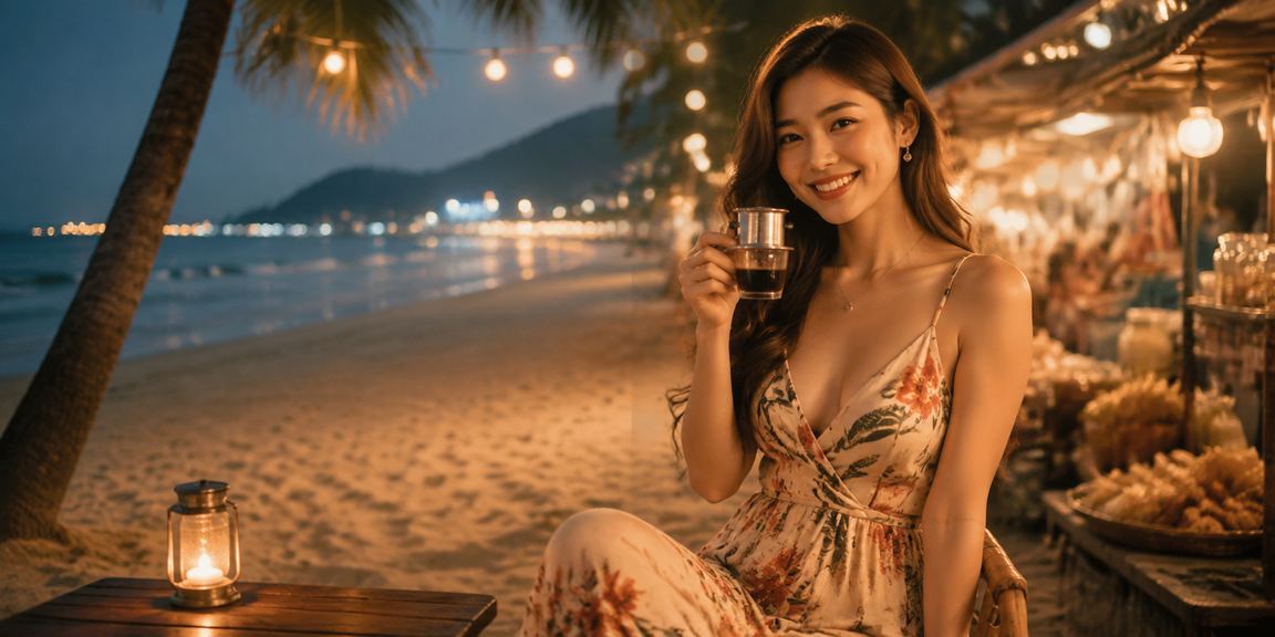 Người dùng tại Vũng Tàu thư giãn bên cà phê và theo dõi kết quả xổ số trên điện thoại